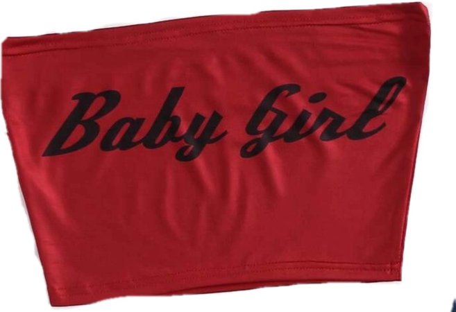 red/black baby girl tube top