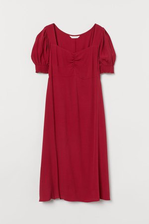 MAMA Creped Dress - Red