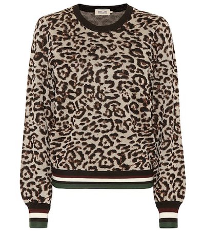 Leopard-printed sweatshirt