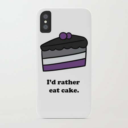 asexual I rather eat cake phone case