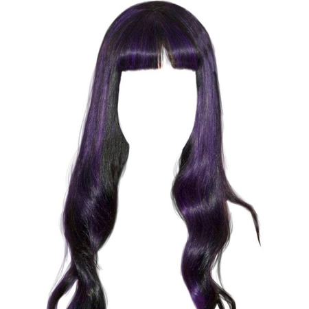 black and purple hair