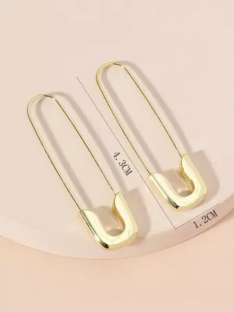 Safety Pin Design Earrings | SHEIN USA
