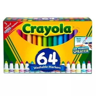 Crayola 64ct Broad Line Markers With Gel & Window Markers : Target