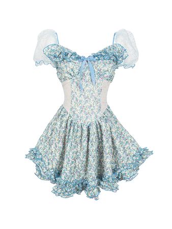 Woooha Wu Ha Broken Flower Doll Dress 2022 Summer new French style Bubble Girl girl Shot girl with clothes and dress