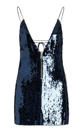 Revel Sequined Silk Mini Dress By Brandon Maxwell | Moda Operandi