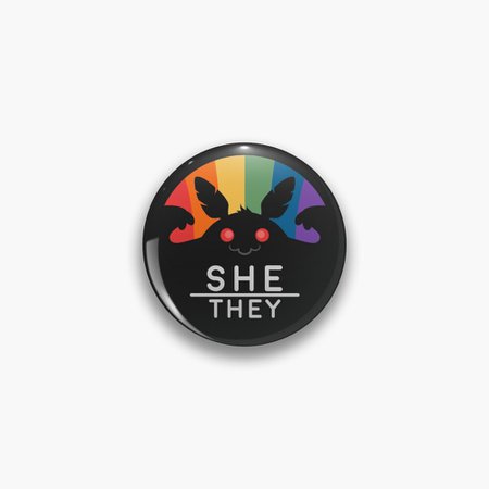"Cryptid Pronouns: She/They" Pin by dannerseyffer | Redbubble [CowboyYeehaww]