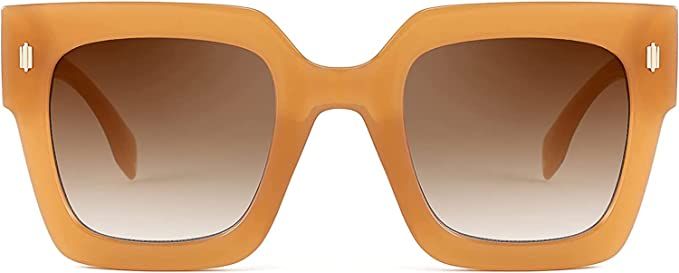 Amazon.com: SDinm Vintage Oversized Square Sunglasses for Women, Fashion Womens Luxury Big Sun Glasses Shades UV400 Protection : Clothing, Shoes & Jewelry