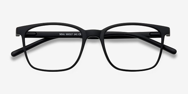 Soul - Square Black Frame Glasses | EyeBuyDirect