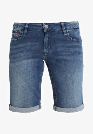 Tommy Jeans CLASSIC LONGER - Denim shorts - newport mid blue - Zalando.co.uk