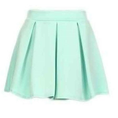 Mint Pleated Skirt 1