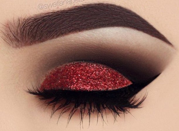 Red and Black Eyeshadow