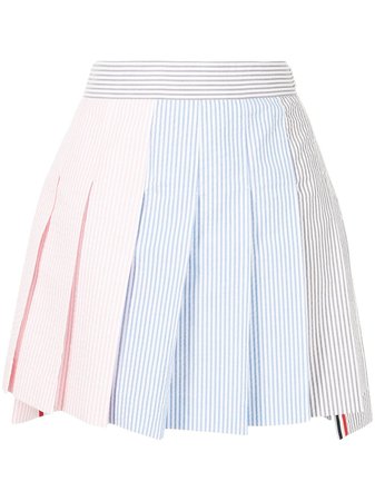 Thom Browne pinstripe pleated skirt - FARFETCH