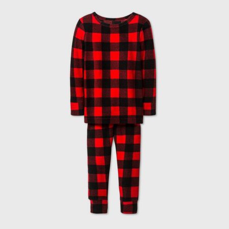 Toddler Boys' 2pc Snuggly Soft Pajama Set - Cat & Jack™ Red : Target