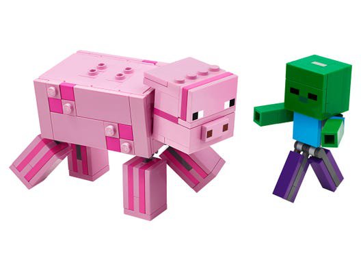 BigFig Pig with Baby Zombie 21157 | Minecraft™ | Buy online at the Official LEGO® Shop US
