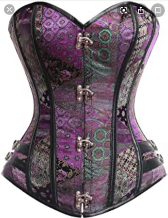 purple and green corset