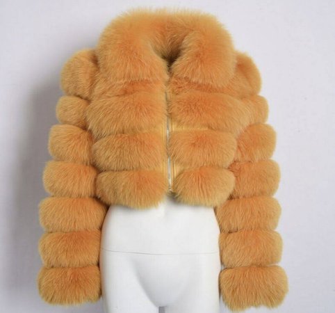 fur cropped coat