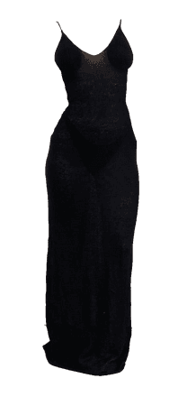 thin knit maxi dress
