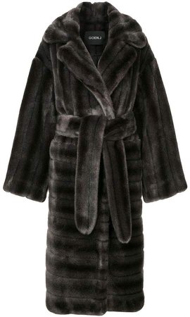 Goen.J oversized faux-fur coat
