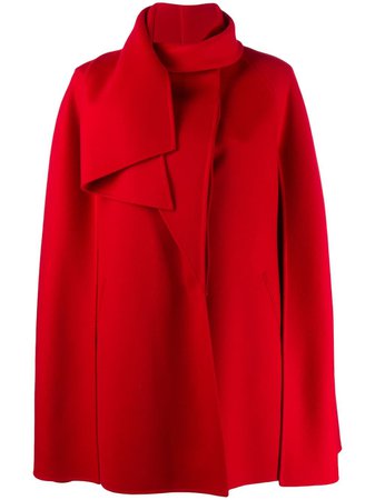 Valentino, draped collar cape coat