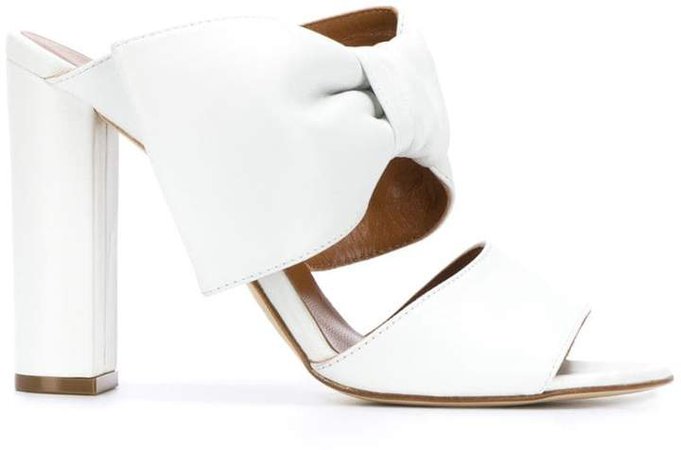 bow detail high-heel mules