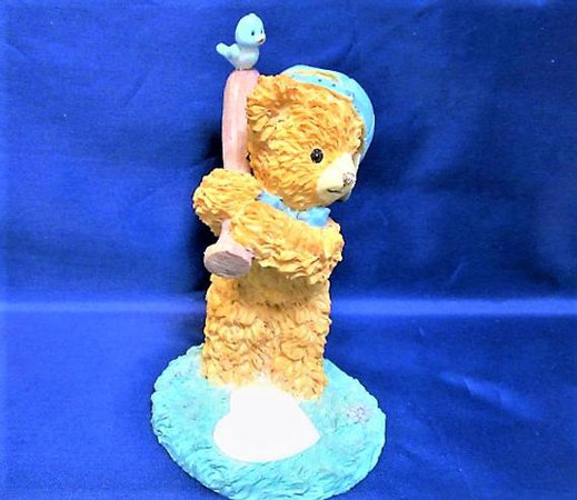 Teddy Bear Figurine Bainbridge Blue Boy Collector Baseball | Etsy