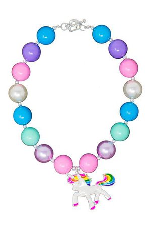 Pastel Unicorn Bubblegum Necklace - Sparkle In Pink