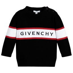 Givenchy Kids - Baby Boys Black Cotton Sweater | Childrensalon