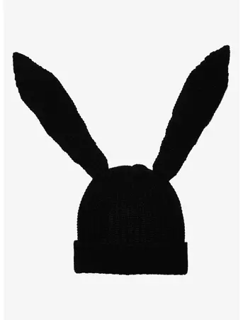 Black Bunny Ears Beanie | Hot Topic
