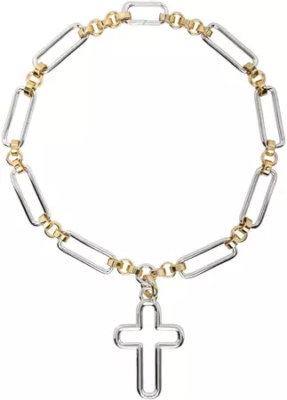 Laura Lombardi: Silver & Gold Chiesa Necklace | SSENSE