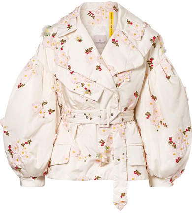 Moncler Genius - 4 Embellished Embroidered Shell Down Jacket - Ivory
