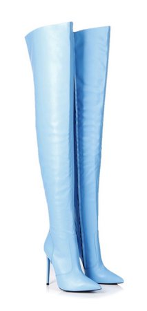 blue knee boots