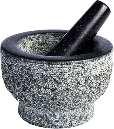 Granite Mortar and Pestle by HiCoup - Natural Unpolished, Non Porous, Dishwasher Safe Mortar and Pestle Set, 6 Inch Large: Amazon.ca: Home & Kitchen