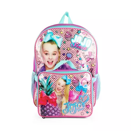 Nickelodeon JoJo Siwa Purple Bow Backpack with Insulated Lunch Kit School Bag - Walmart.com