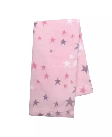 Bedtime Originals Rainbow Unicorn Pink/Purple/White Stars Fleece Baby Blanket - Macy's