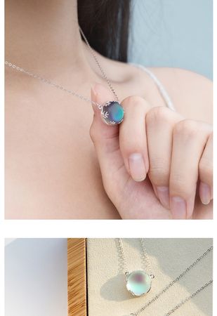 Thaya 55 см Аврора кулон ожерелье Halo кристалл драгоценный камень s925 серебряная шкала легкое ожерелье для женщин Элегантный ювелирный подарок купить на AliExpress