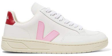 Net Sustain V-12 Leather Sneakers - White