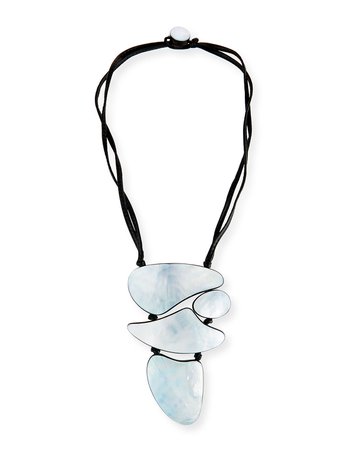 Viktoria Hayman 21" Freeform Mother-of-Pearl Pendant Necklace