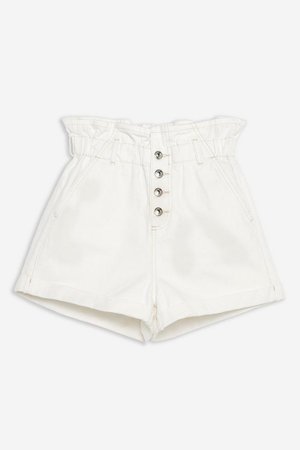 White Paperbag Denim Shorts | Topshop white