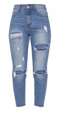 Vippng mom blue ripped jeans