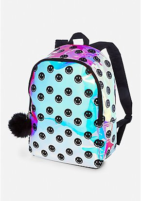 Holo Smiley Face Backpack