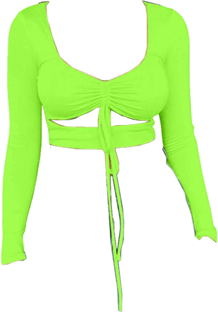 cut out top -neon green