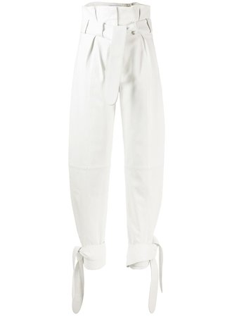 Attico Pantalon à Taille Haute Ceinturée - Farfetch