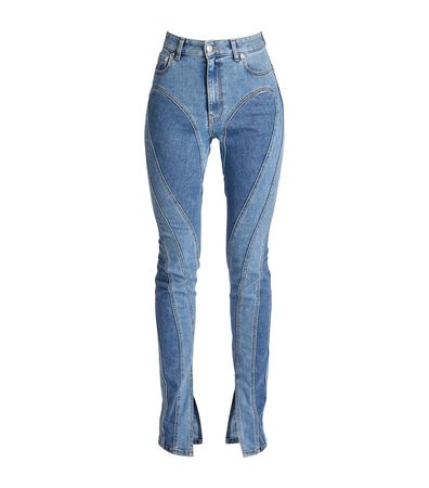 Mugler Panelled Jeans | Harrods AU