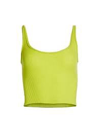 cropped lime green knit tank top - Google Search