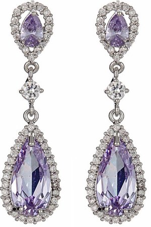 Lavender Diamond Earring