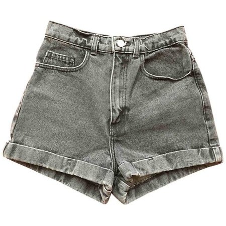 gray denim shorts