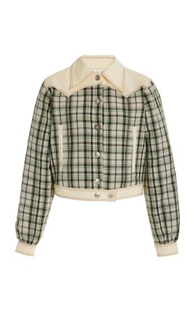 Segou Checked Linen-Cotton Jacket By Wales Bonner | Moda Operandi