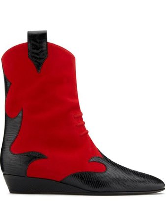 Red & black Giuseppe Zanotti Hadley boots - Farfetch