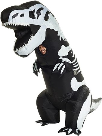 Amazon.com: Morph Giant Skeleton Dinosaur T-Rex Inflatable Fancy Dress Costume - One Size : Clothing, Shoes & Jewelry