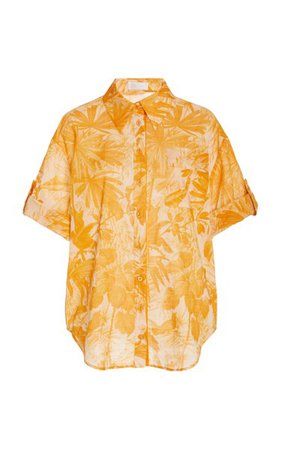 Mae Floral Cotton Button-Down Shirt By Zimmermann | Moda Operandi